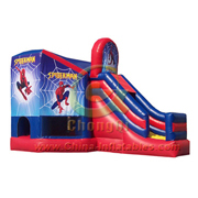 inflatable spiderman castle slide